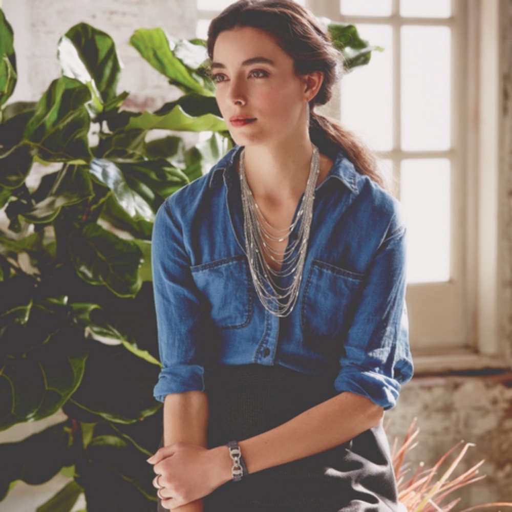 Multi-Strand Chain Bib Necklace